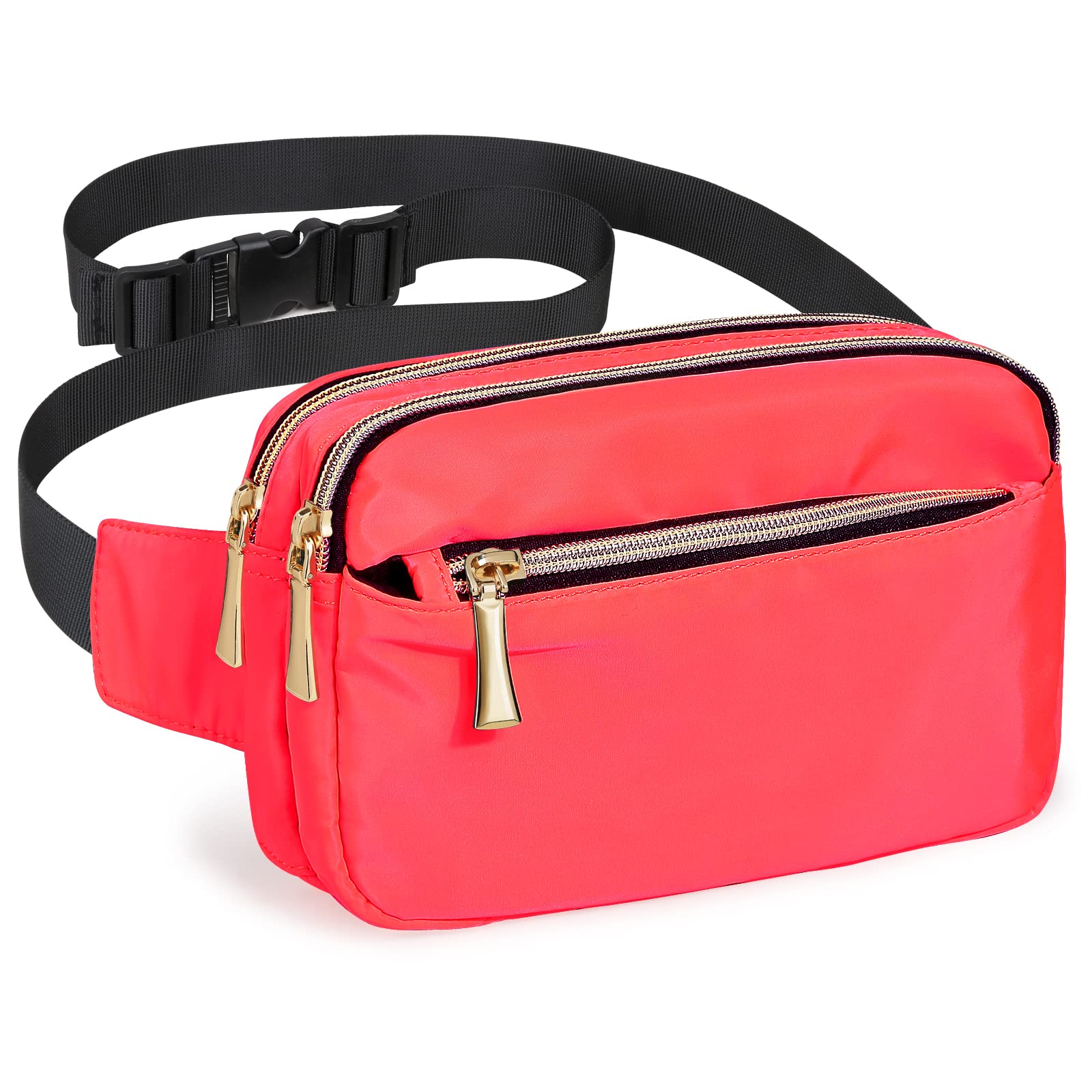 Fanny Packs for Women Men Fashion Plus Size Waist Pack Belt Bag Fanny Pack for Girls Boys with 5 Pockets Adjustable Belt, Cute Bum Bag Hip Bags for