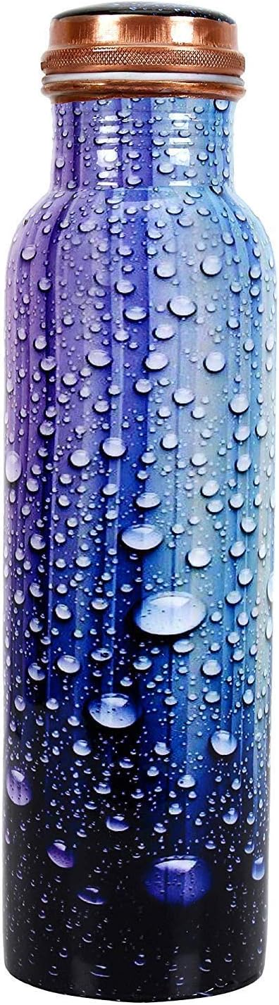 Just Copper Copper Bottle, 1000ml, Set of 1, Blue Bubble