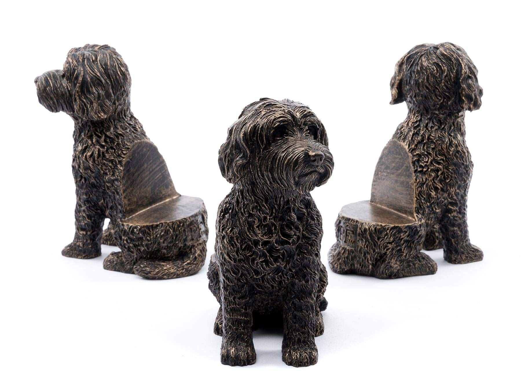 Potty Feet Cockapoo Figures Plant Pot Feet - Planter Support - Handmade Decorative Ornaments - 3pcs, Bronze - Image 4