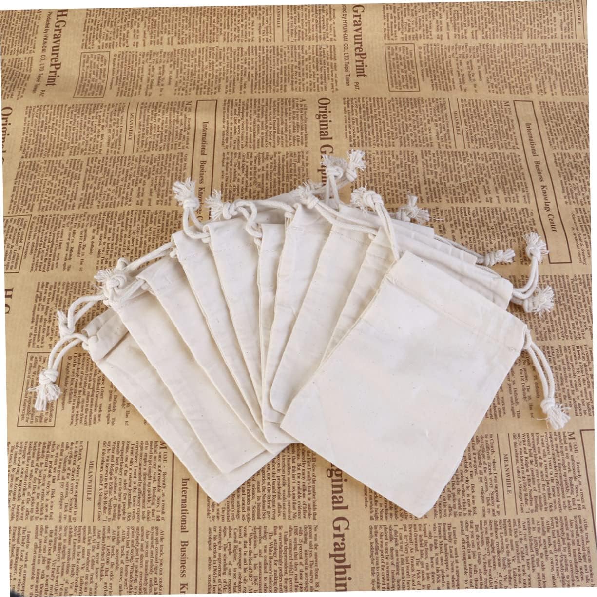 Mobestech 30pcs Cotton Drawstring Bags for Weddings Jewelry and Pouches for Favor Packaging and Decoration