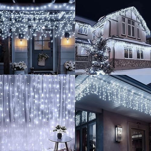 Miniatura 2 de 320LED Luces solares de Navidad al aire libre impermeables decoraciones de Navidad luces de cortina