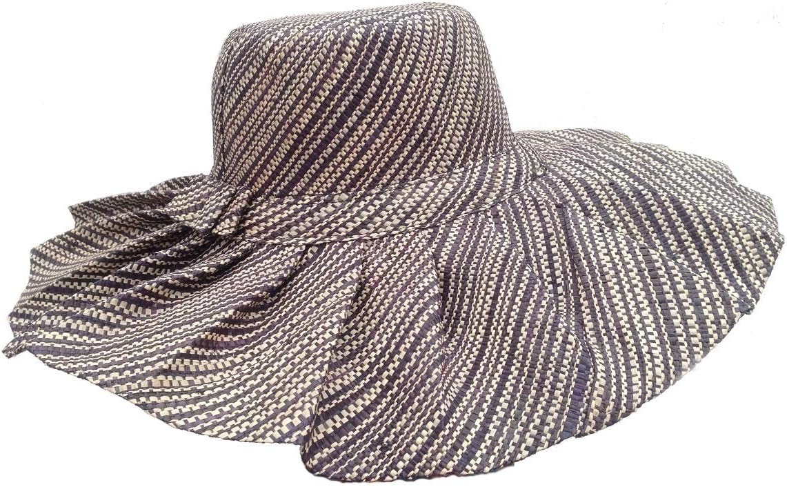 XXL Head Wide Brown Madagascar Hat with Ruffles