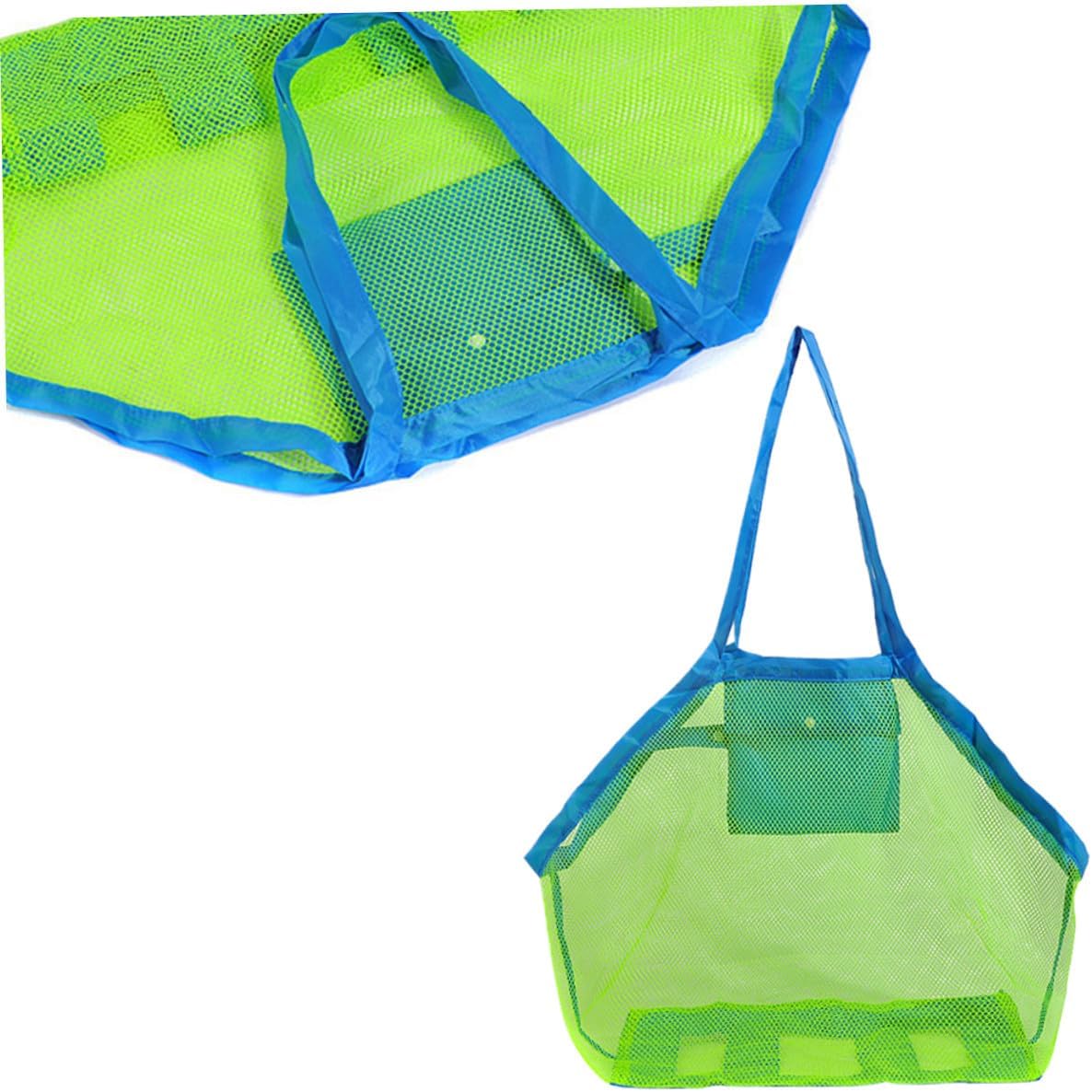 Toys Storage Bag Mesh Tote for Kids Beach Toys Large Capacity Comfortable Dacron Fabric Attractive Design for Kids
