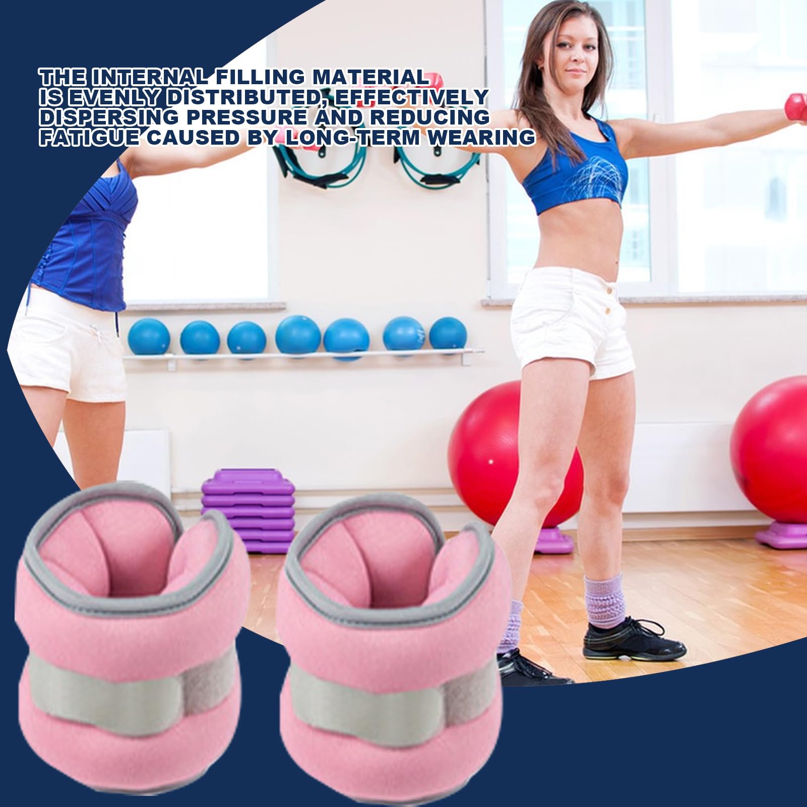 Pesas de muñeca ajustables – 1 par de bandas de entrenamiento de piernas, equipo de entrenamiento de fuerza para mujeres y hombres, gimnasia, atletas