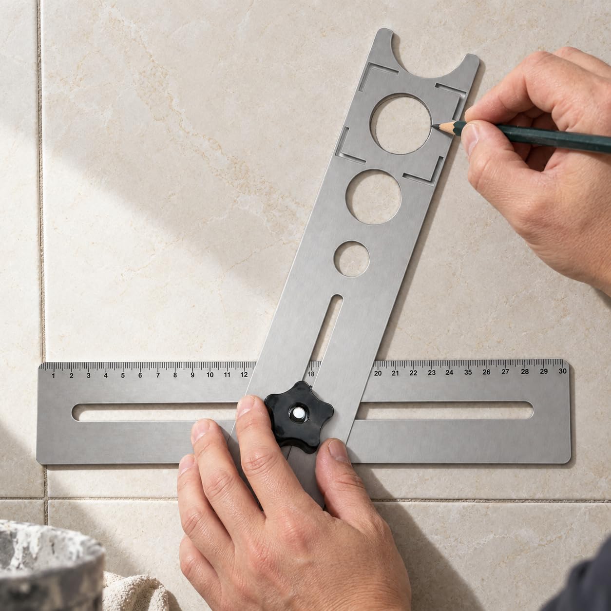 Guía Ajustable para Perforar s, 60cm Engrosado [Cepillado ]