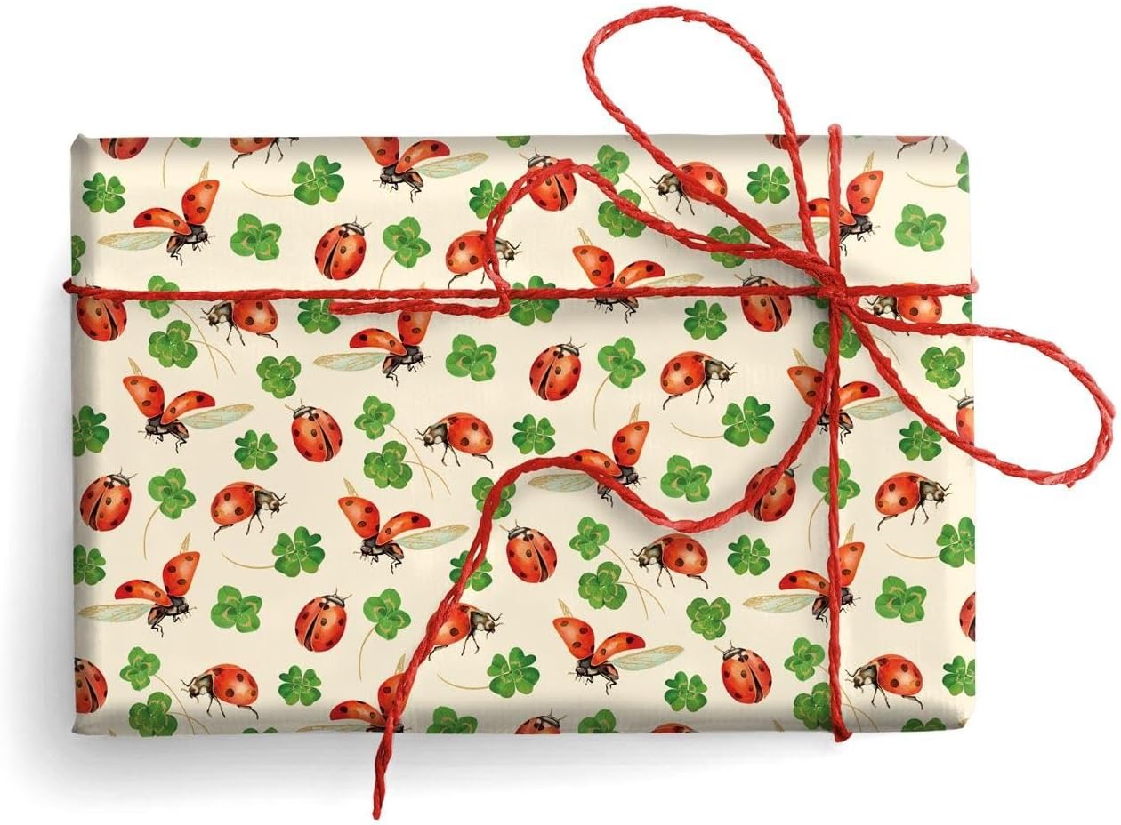 Lady Bugs Wrapping paper, Folded, Inches