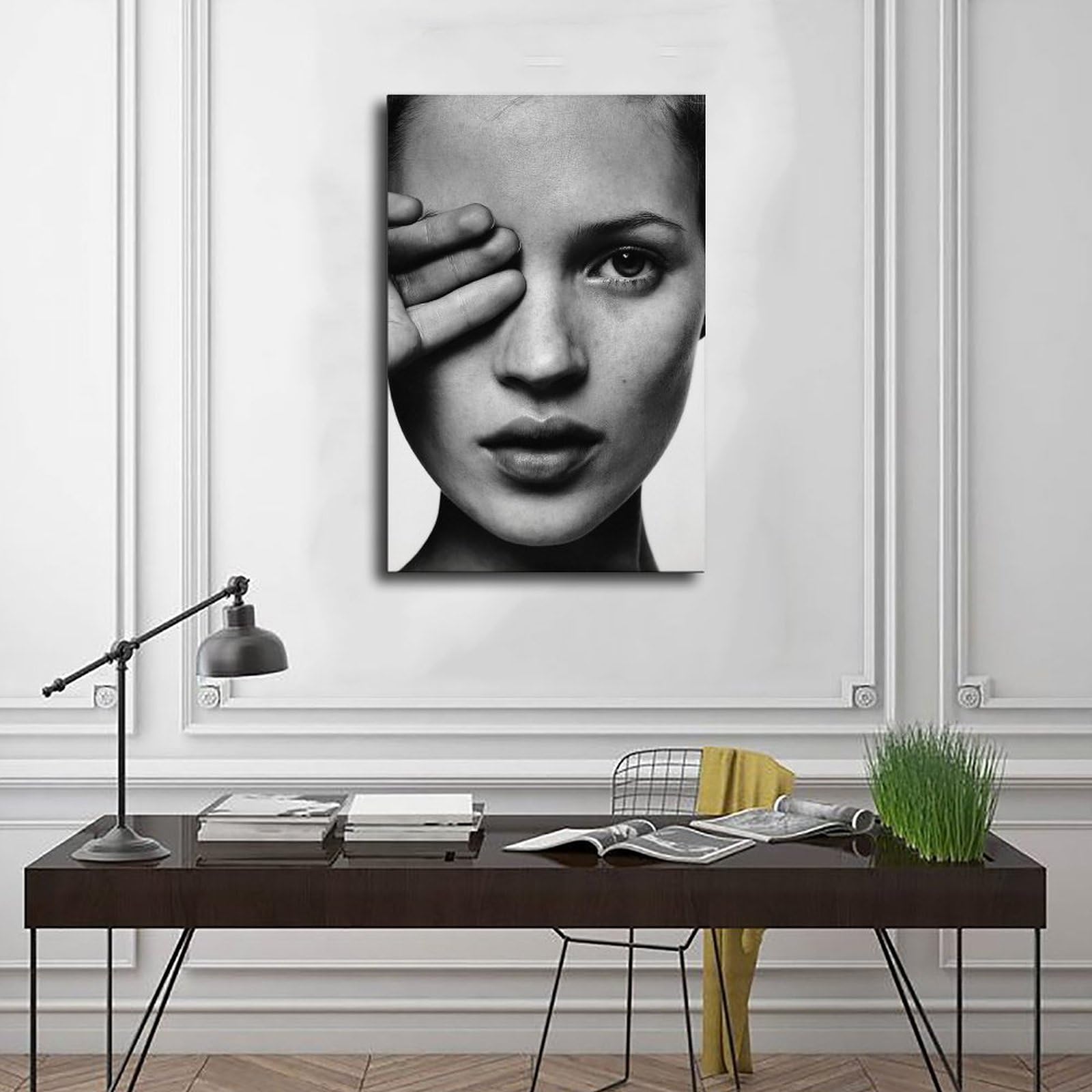 Poster su tela con Kate Moss, decorazione per camera da