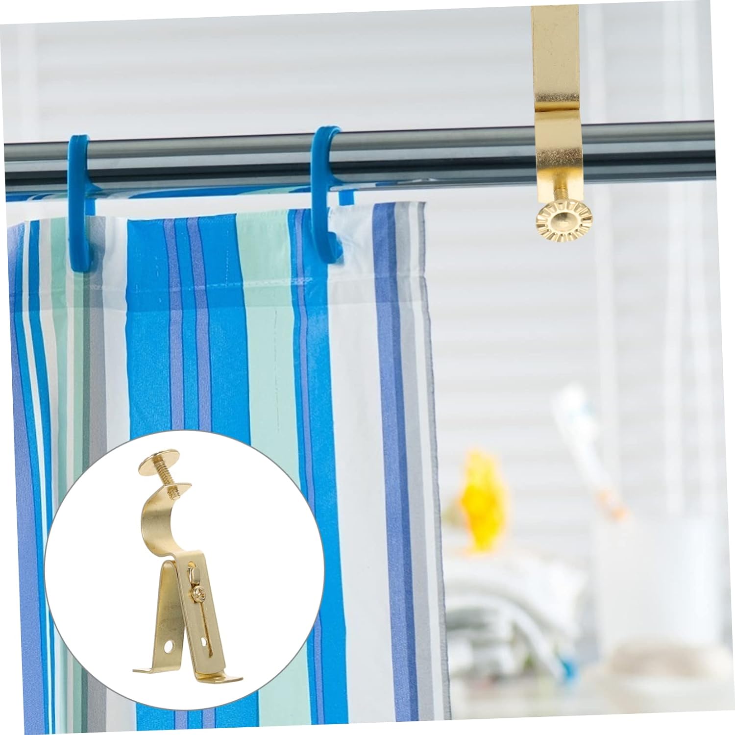 Curtain Rails and Fittings,Curtain Brackets,4pcs Bracket Window Dressing Hardwares Curtains Hooks Clothes Hanging Rack Stand Curtain Rod Hangers Fish Tank Support Frame Steel