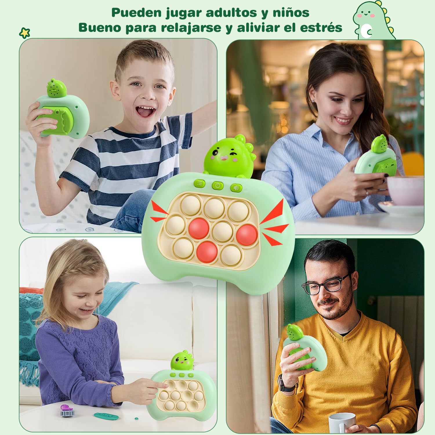 Juego De Botones Pop Quick Push Con Luces Y Música | Consola Portátil De 5 Modos Para Niños Y Adultos