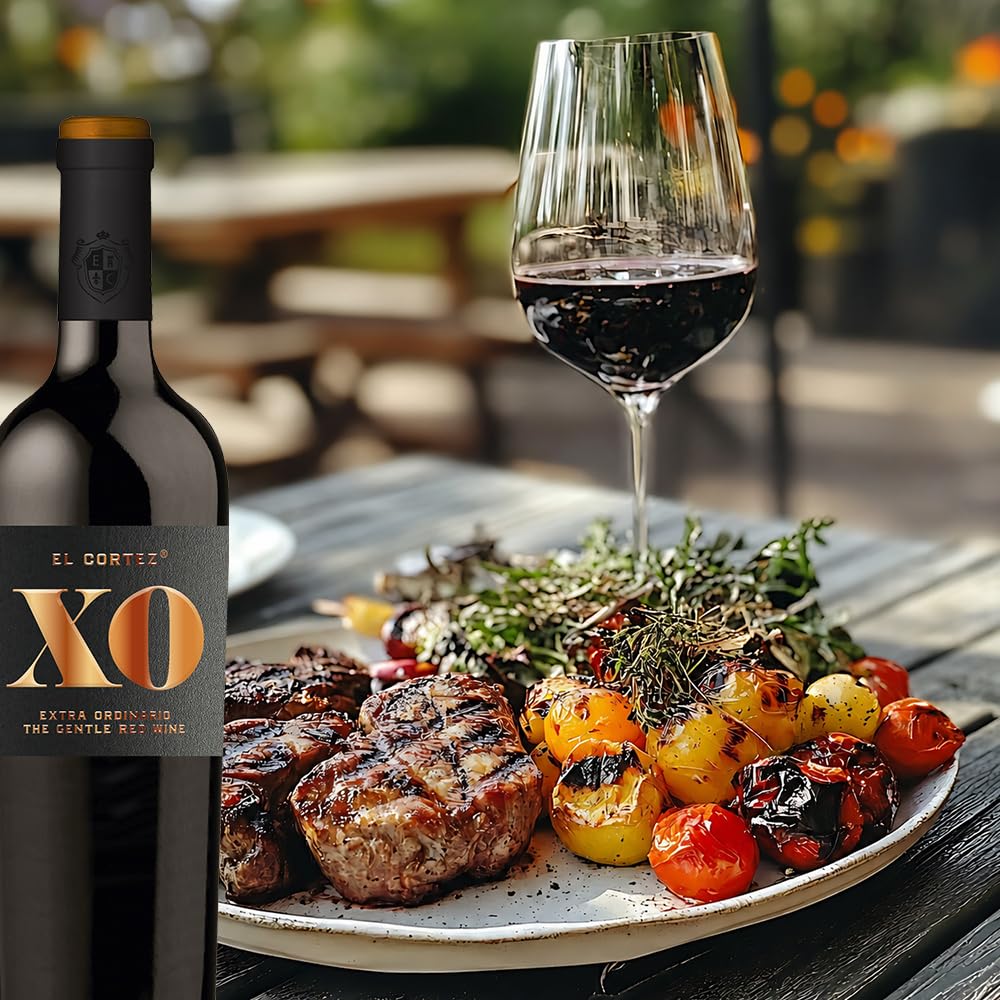 El Cortez XO Tinto, halbtrocken, sortenreines Weinpaket + VINOX Winecards (6x0,75l)