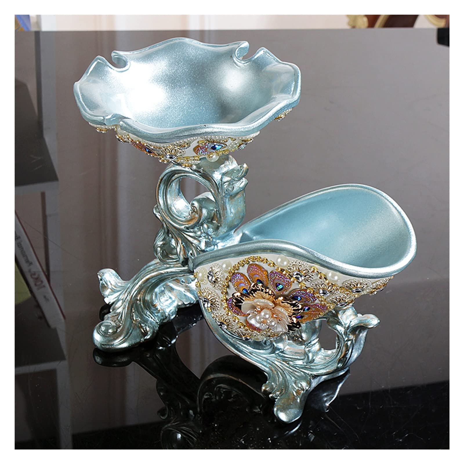 Portabotellas de Vino de Lujo, Soporte de Vino de Resina Exquisita con Orificio para Colgar de 3 Copas, Adorno de Ilustraciones de Mesa(C)
