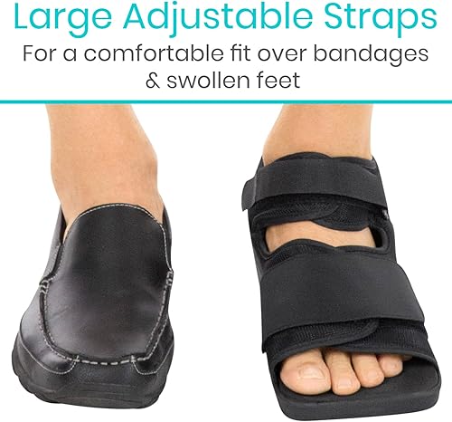 Miniatura 7 de Post Op Shoe por vive, botas para caminar, livianas, postquirúrgicas, protección del pie y los dedos quebrados para hombres y mujeres, punta