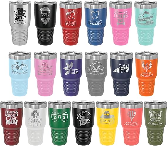 Personalized Polar Camel 30 oz Tumbler Custom Engraved Insulated Stainless Steel Coffee Cup with Slider Lid, Custom Gift