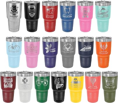Personalized Polar Camel 30 oz Tumbler Custom Engraved Insulated Stainless Steel Coffee Cup with Slider Lid, Custom Gift