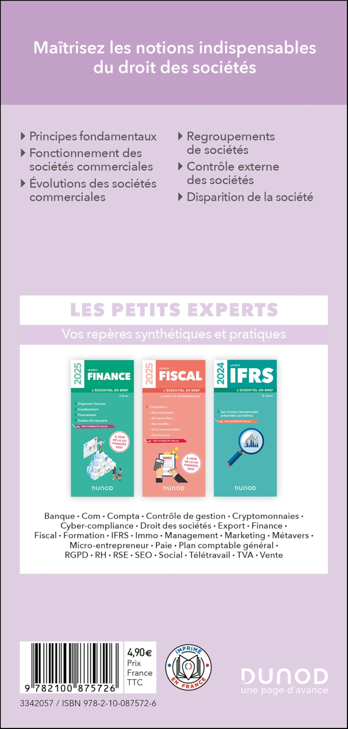 Le petit Droit des sociétés 2025: L'essentiel en bref