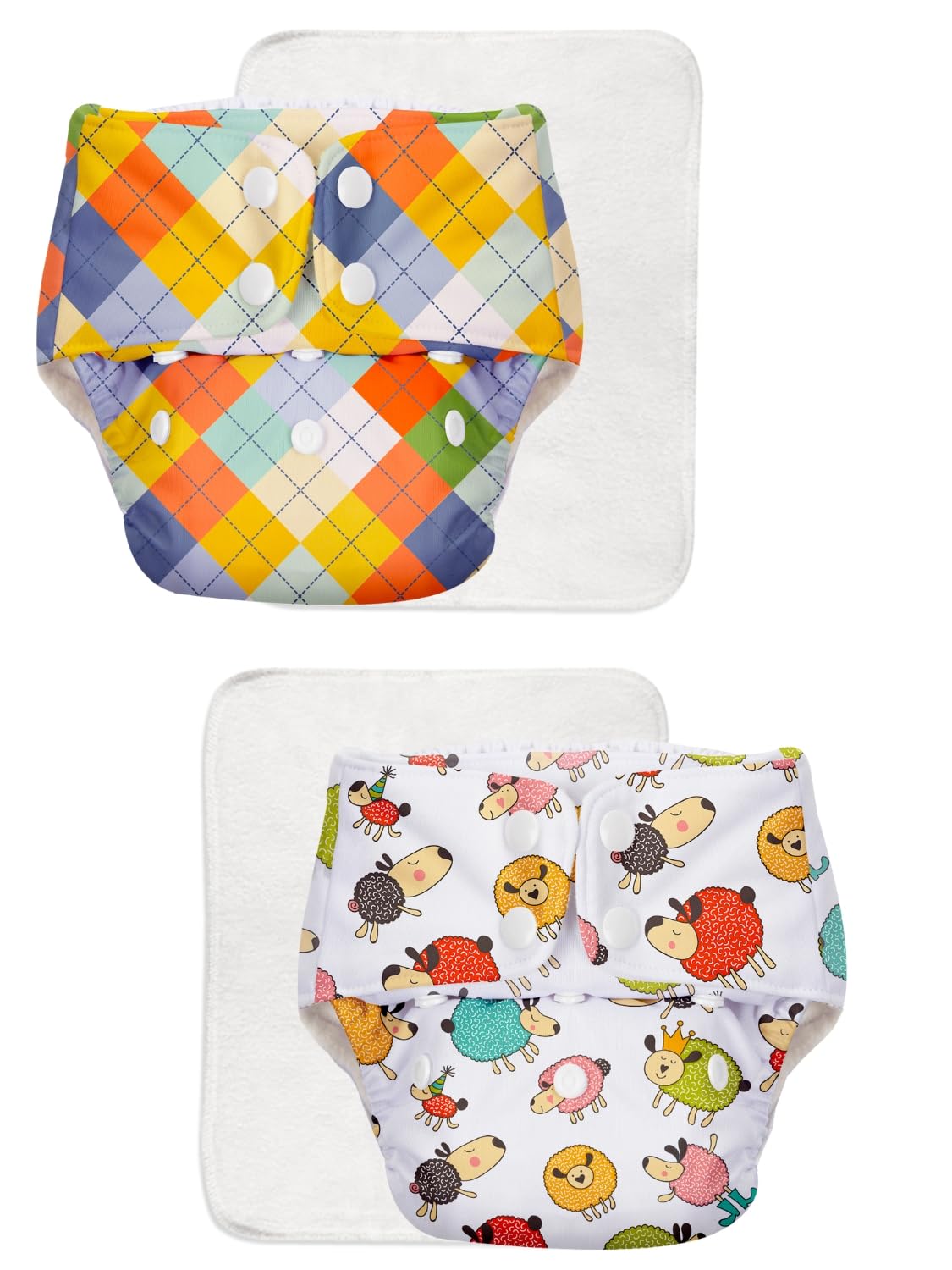 BASIC for Baby Reusable Cloth Diapers for Babies l New Trimmer Version l Adjustable & Washable l Rash Free Diapers l Comes with a Quick Dry Pad l 3m - 3Y | Pack of 2-picture-20