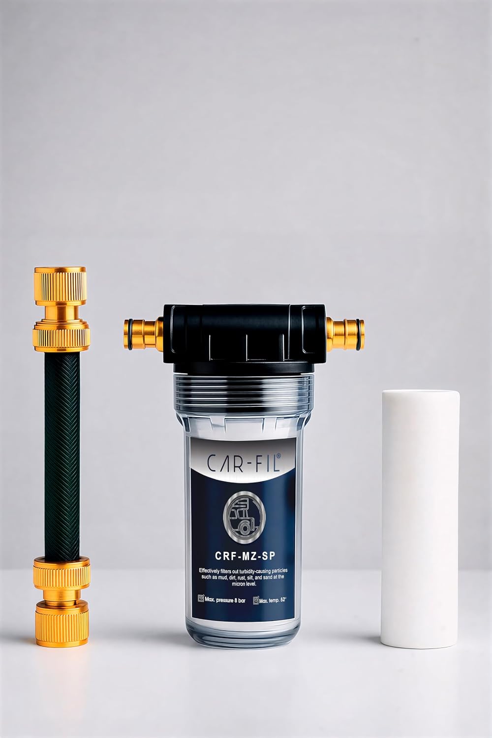 CAR-FIL CRF-MZ-SP Portable Sediment Water Filter | 5 Micron Filtration | Reduces Mud, Sand, Rust & Sediment Rv, Boats & Tiny Houses (1)