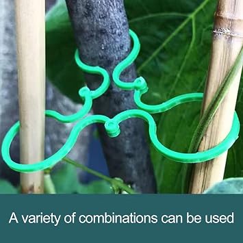 100 Pcs Plant Clips,Plant Clips for Climbing Plants Clear,Garden Clips,Plastic Plant Clips Reusable Garden Clips for Climbing Plants Outdoor,Tomato Plant Support Vine Clips Plant Flower 100pcs