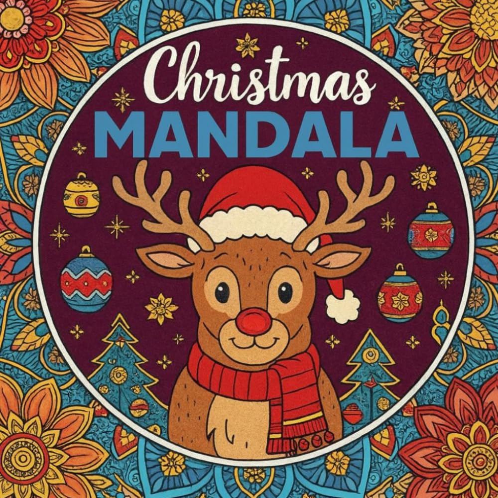 CHRISTMAS MANDALA: Relaxing and Magical Coloring Pages for a Magical Season