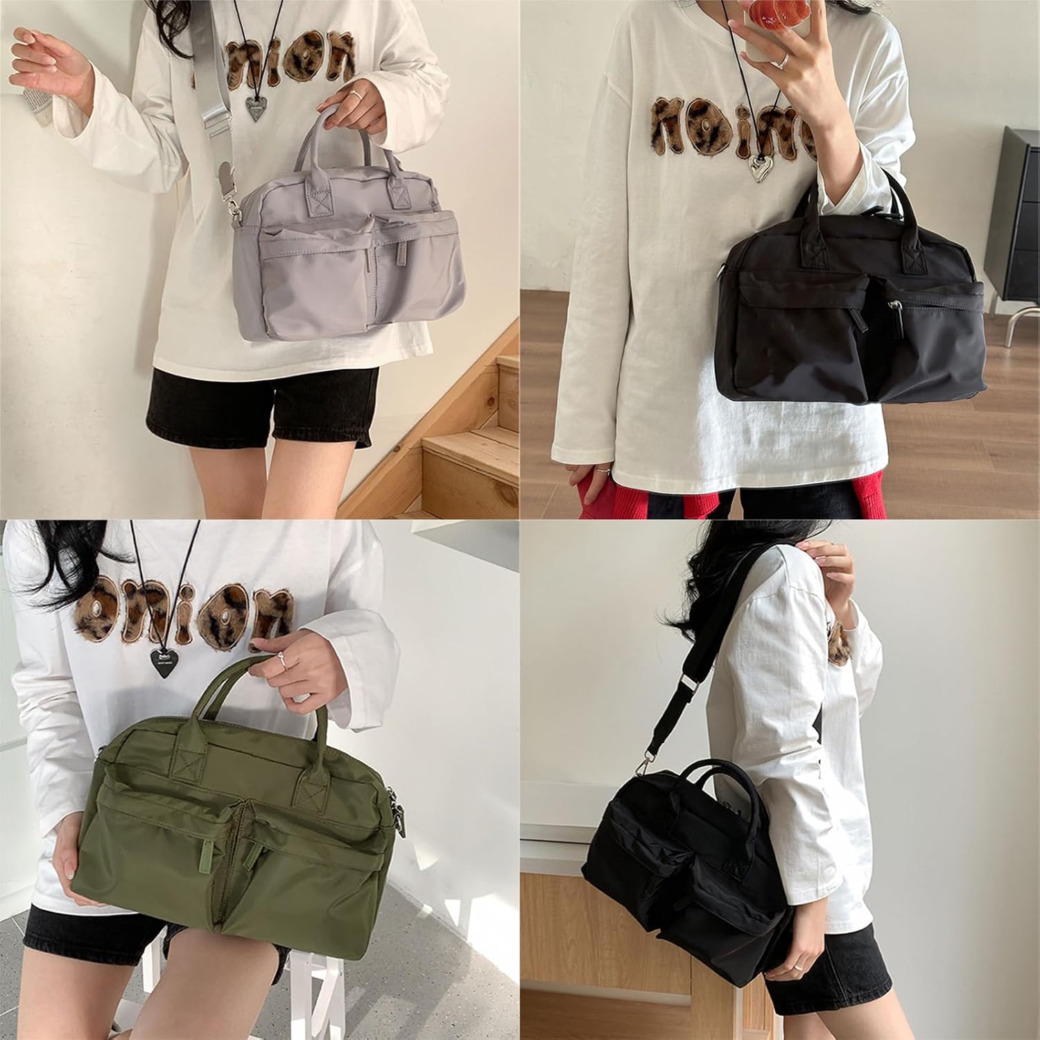 Unique Nylon Crossbody Bag for Women Korean Inspired Shoulder Bags Satchel Suitable for Various Occasion and Outings Nylon Sh
