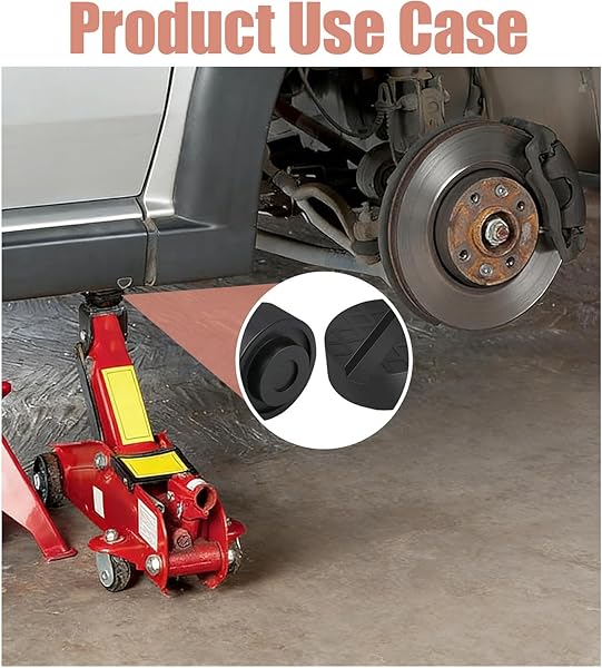 2 Pièces Tampon Caoutchouc Universel pour Cric - Bloc De Caoutchouc pour Cric De Voiture avec Charge Maximale De 3 Tonnes - Coussin De Protection pour Élévation Hydraulique (Noir) - 5