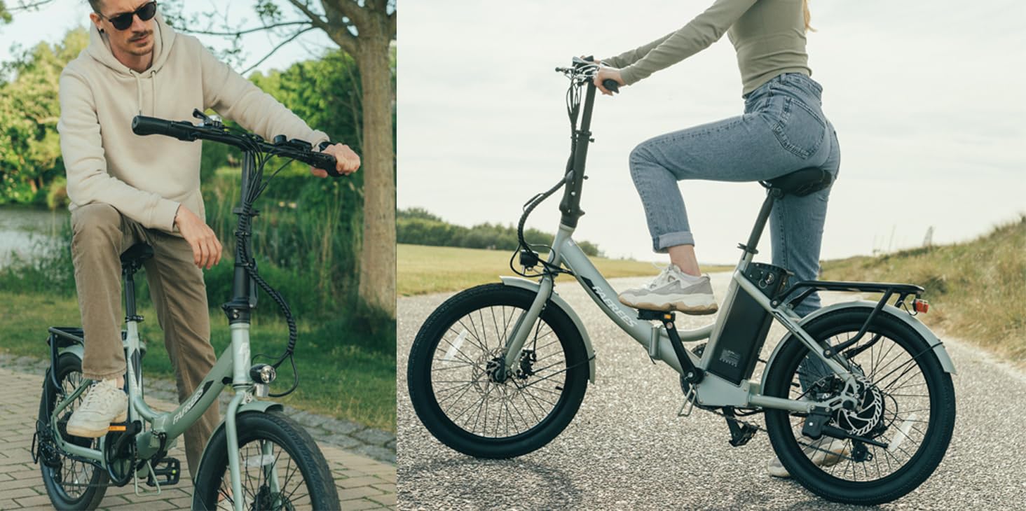 Fafrees F20 Light E-Bike Damen Klapprad 36V 20AH Akku bis 75-100KM, [ Offiziell ] Ebike 250W 120kg Elektrofahrrad Max. 25km/h, E Bike Herren Fahrrad, Foldable Mountainbike für 155-195CM
