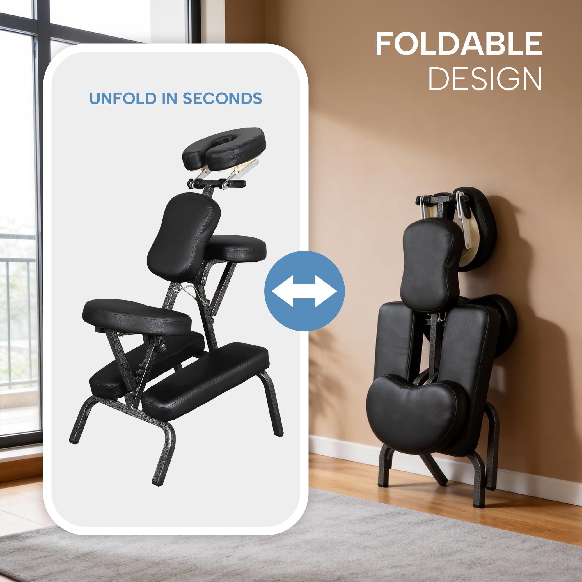 Amazon.com: ZENY Portable Massage Chair, Tattoo Spa Therapy Chair 