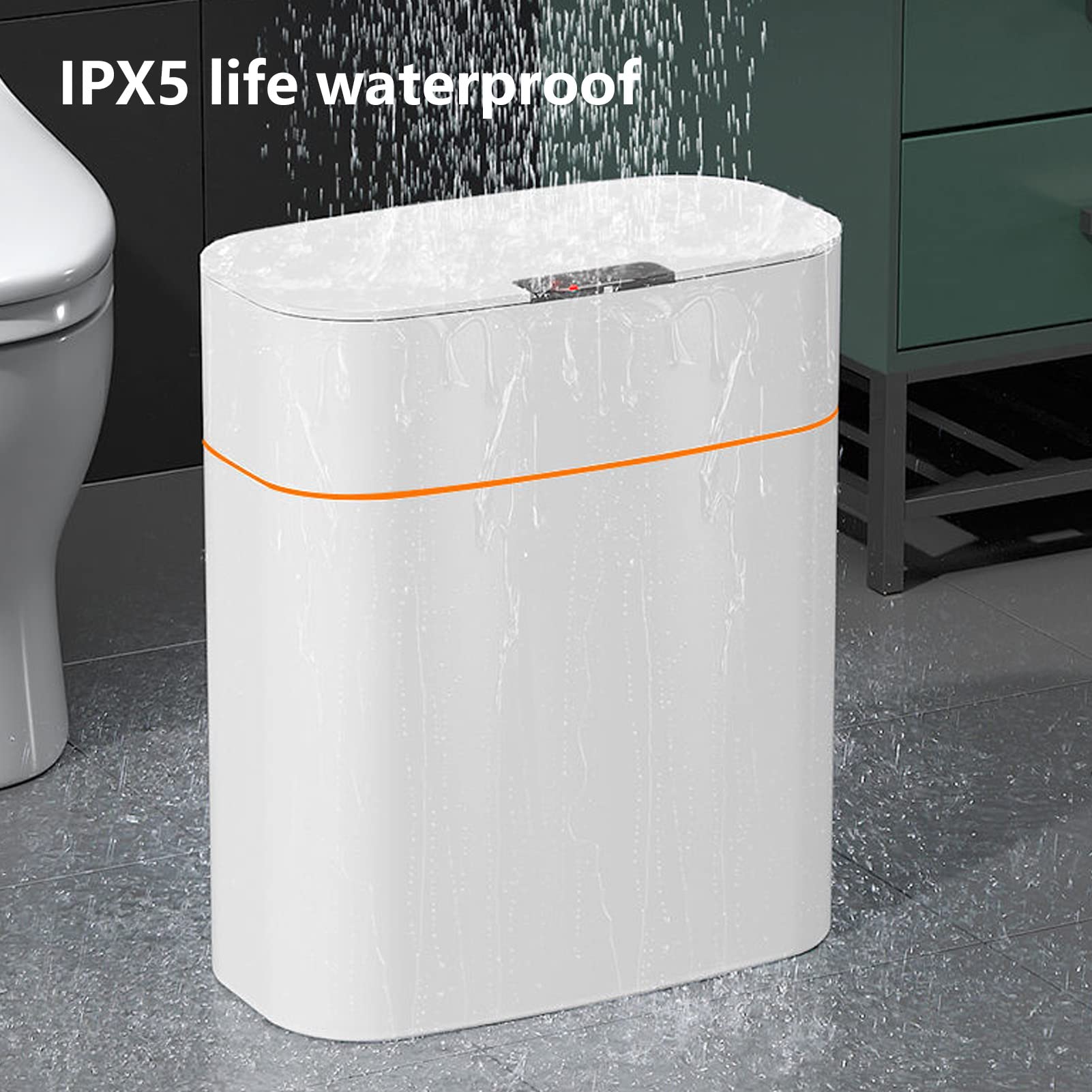 Poubelle électrique, Poubelle électrique étanche IPX5 Life, Poubelle Intelligente avec Capteur de Mouvement Automatique à 3 Modes, Poubelle Intelligente pour Salon de Beauté, Maison, Cuisine, Salle de
