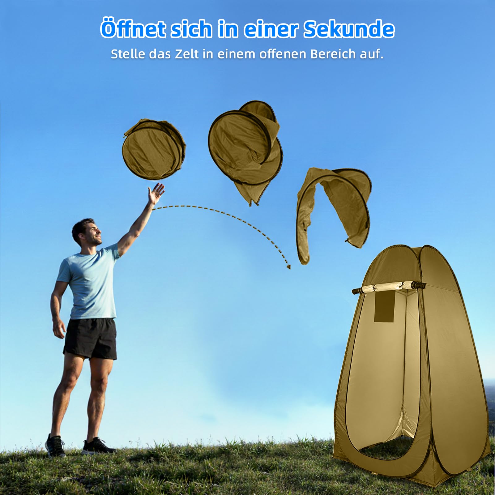 WETCEAOM Campingtoilette, Mobile Toilette, Trenntoilette, Tragbare Toilette für Draußen oder Drinnen,faltbares Töpfchen für Autocamping