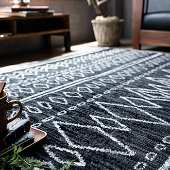 Amazon.co.jp: サヤンサヤン 幾何学 ラグ ステッチライン