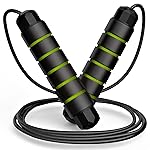Jump Rope, Tangle-Free Rapid Speed Jumping Rope Cable with Ball Bearings for Women, Men, and Kids, Adjustable Steel Jump Rope Workout with Foam Handles for Fitness,1 Pck,Green