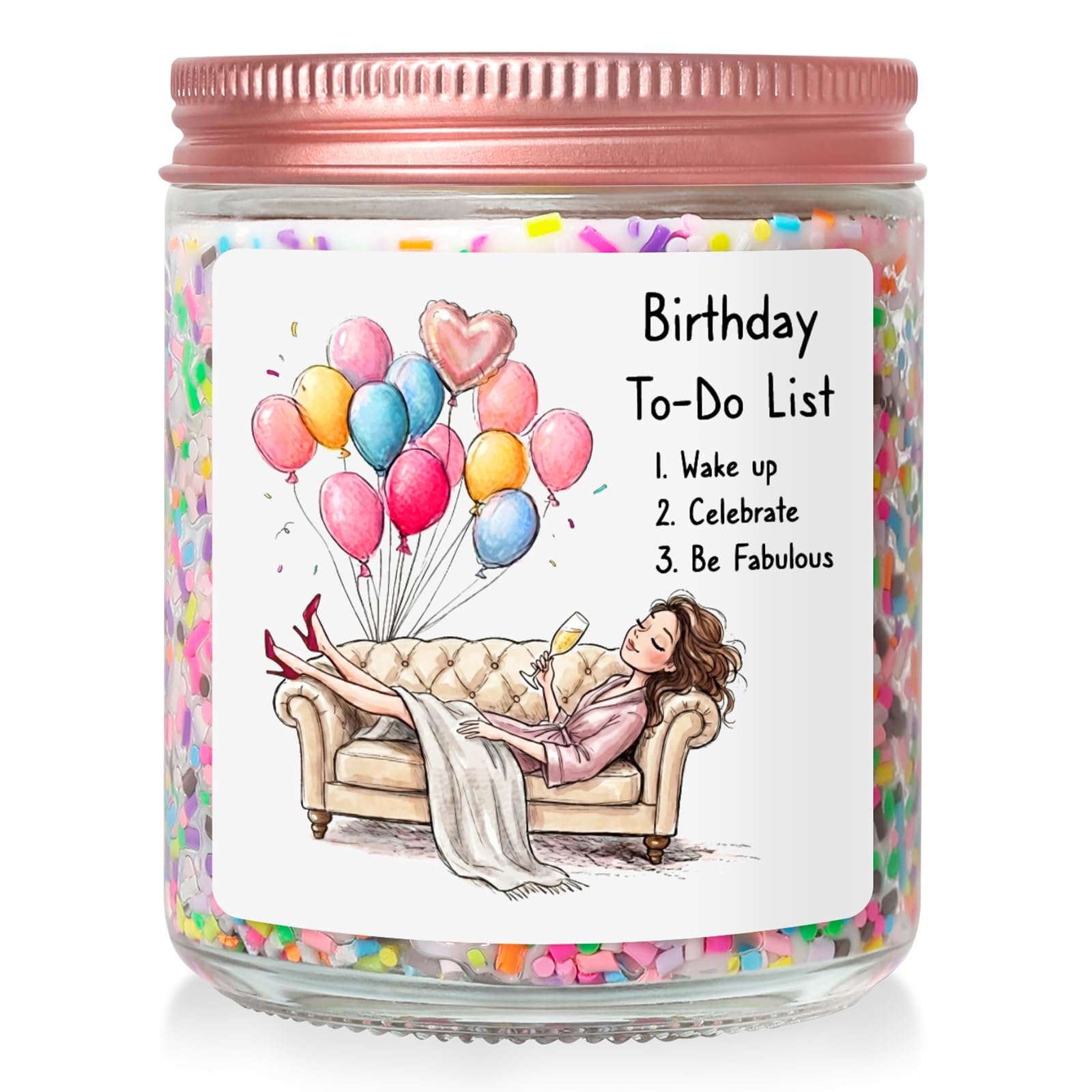 Birthday Gifts for Women, Happy Birthday Candle Gifts for Friends, Female, Mum, Daughter, Her - Funny Vanilla Scented Candles for Sister Bestie Loved One, 200g Soy Wax