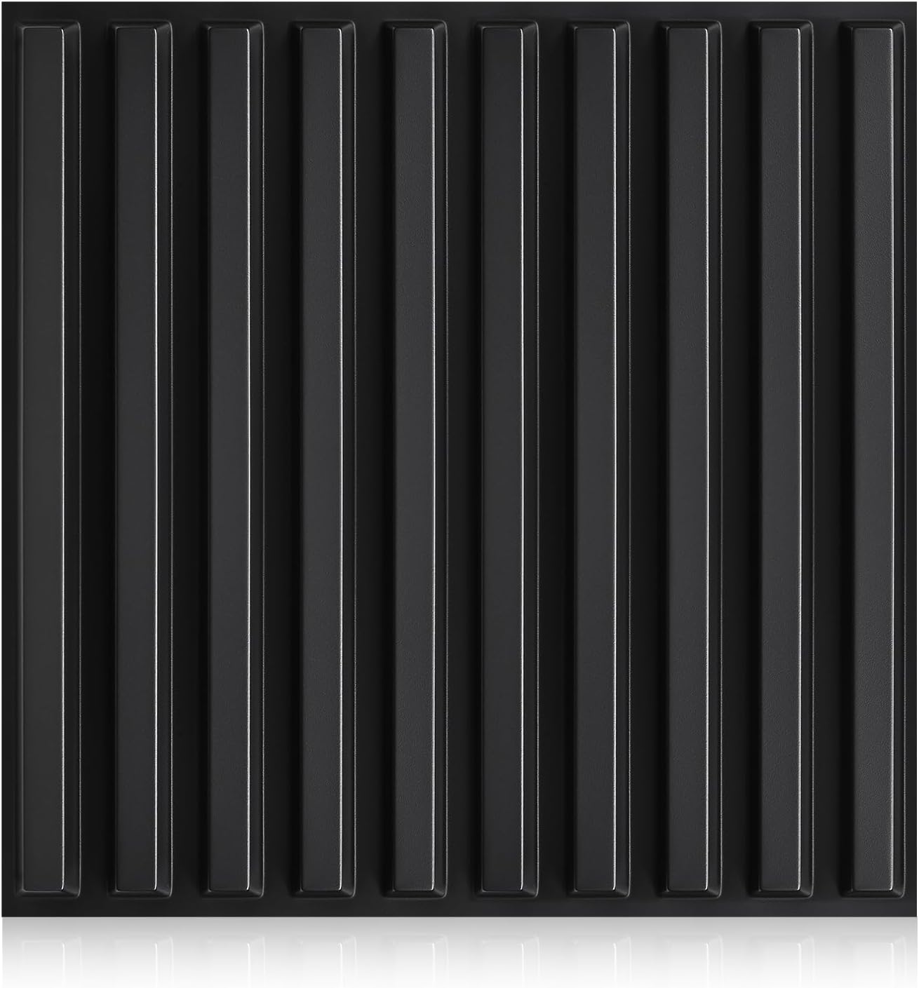 Heikki 30 Pack 3D Wall Panel for Interior Wall Décor, PVC Flower Textured Wall Panels for Living Room Bedroom Hotel Office, 11.8"x11.8", Double-Sided Tape (Black-XHT)