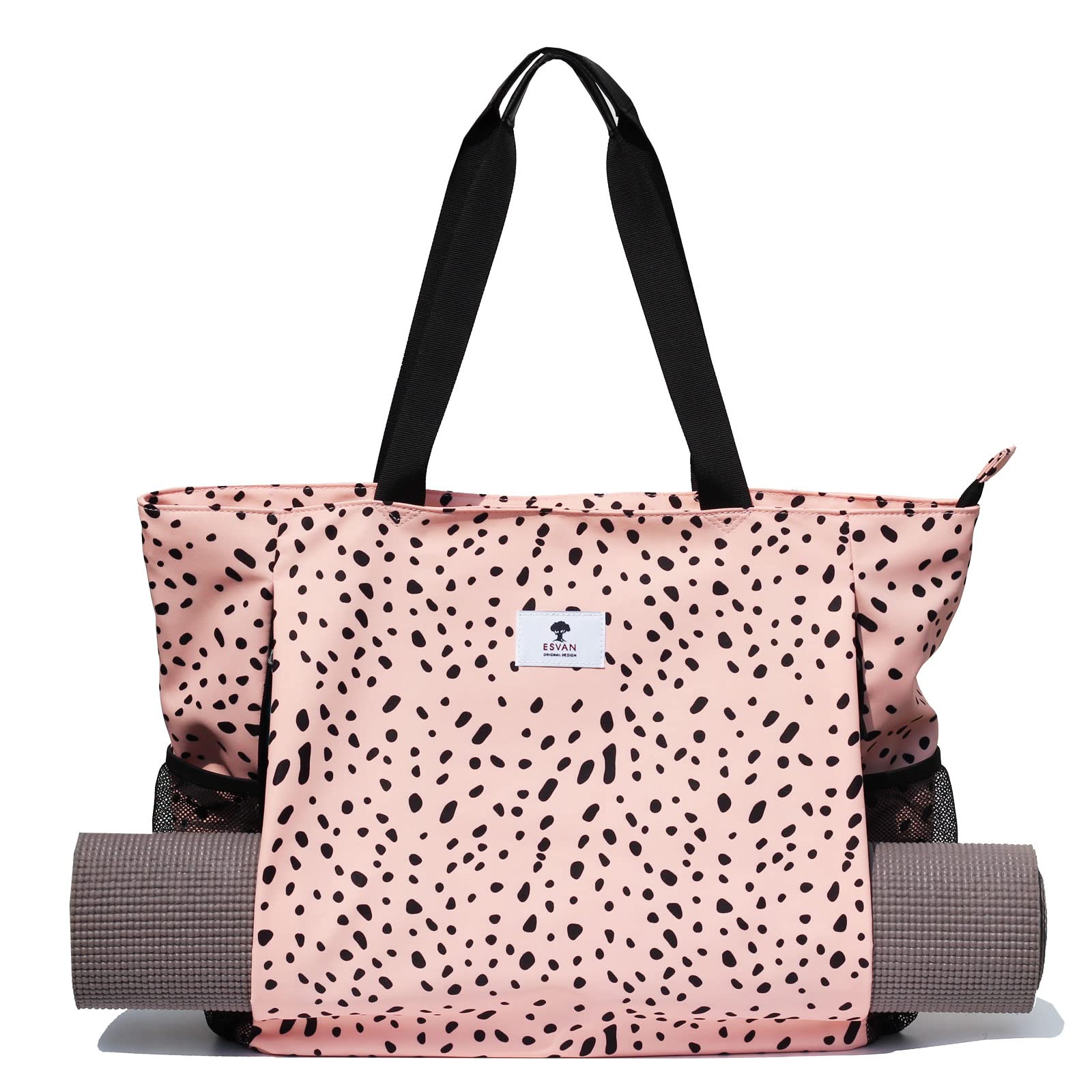 ESVAN Yoga Mat Bag Yoga Tote Carrier Shoulder Bag Carryall Tote for Office,Yoga,Pilates,Travel,Beach and Gym