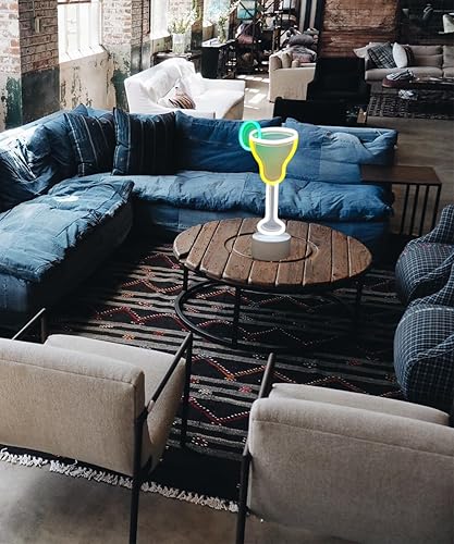 Miniatura 4 de Letreros de neón de cóctel con soporte para niños, decoración de Navidad, luces colgantes de barra de neón para dormitorio, cerveza, bar, cafetería,