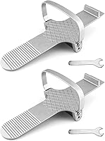 Vista 7 de QWORK Levantador de panel de pie, paquete de 2 herramientas de elevación de puerta de aleación de aluminio, para instalación de paneles de yeso