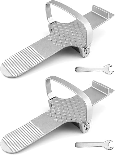 Miniatura 7 de QWORK Levantador de panel de pie, paquete de 2 herramientas de elevación de puerta de aleación de aluminio, para instalación de paneles de yeso,