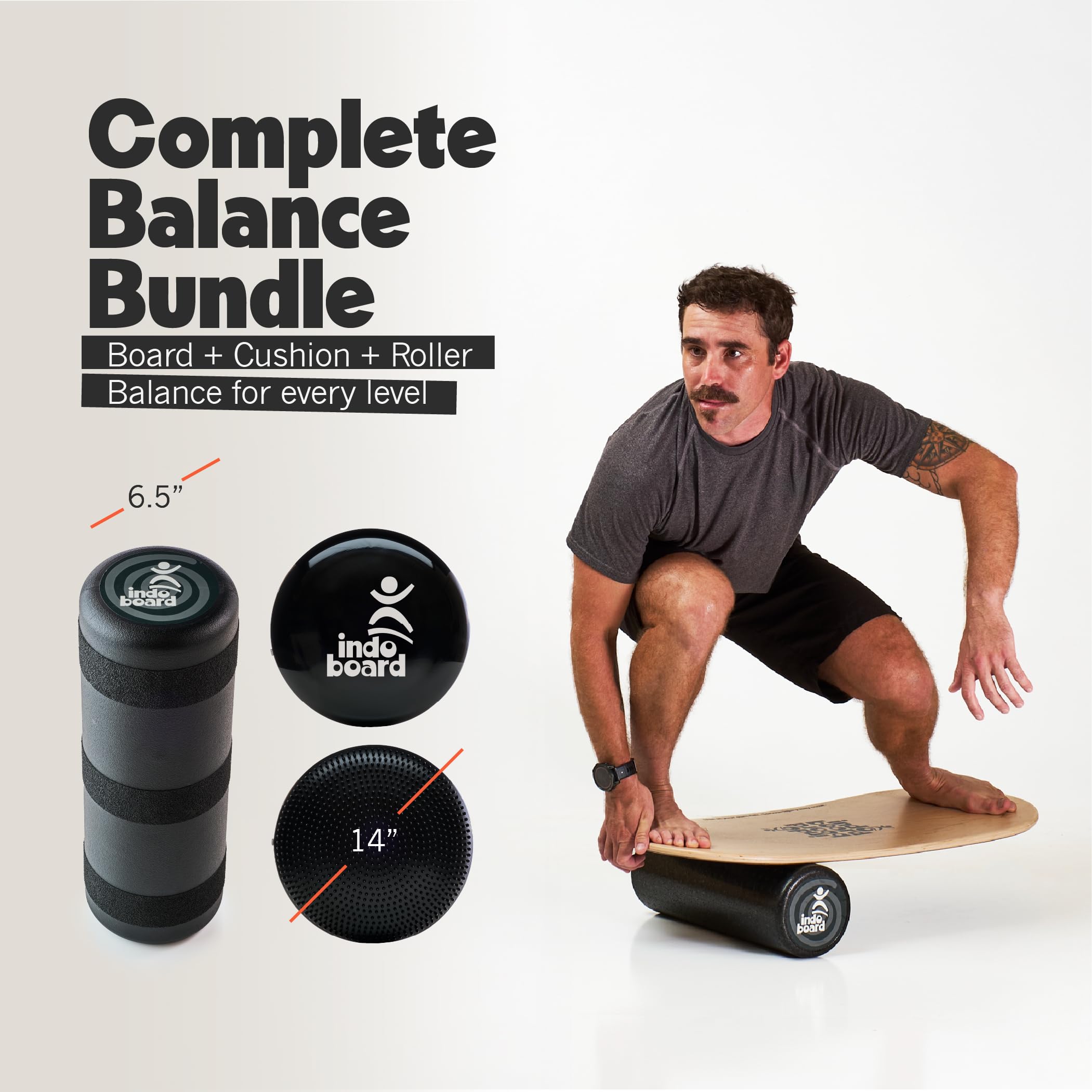 INDO BOARD バランスボード 木製 黒 Amazon | INDO BOARD ロッカーバランスボードパッケージ - 5色から選択