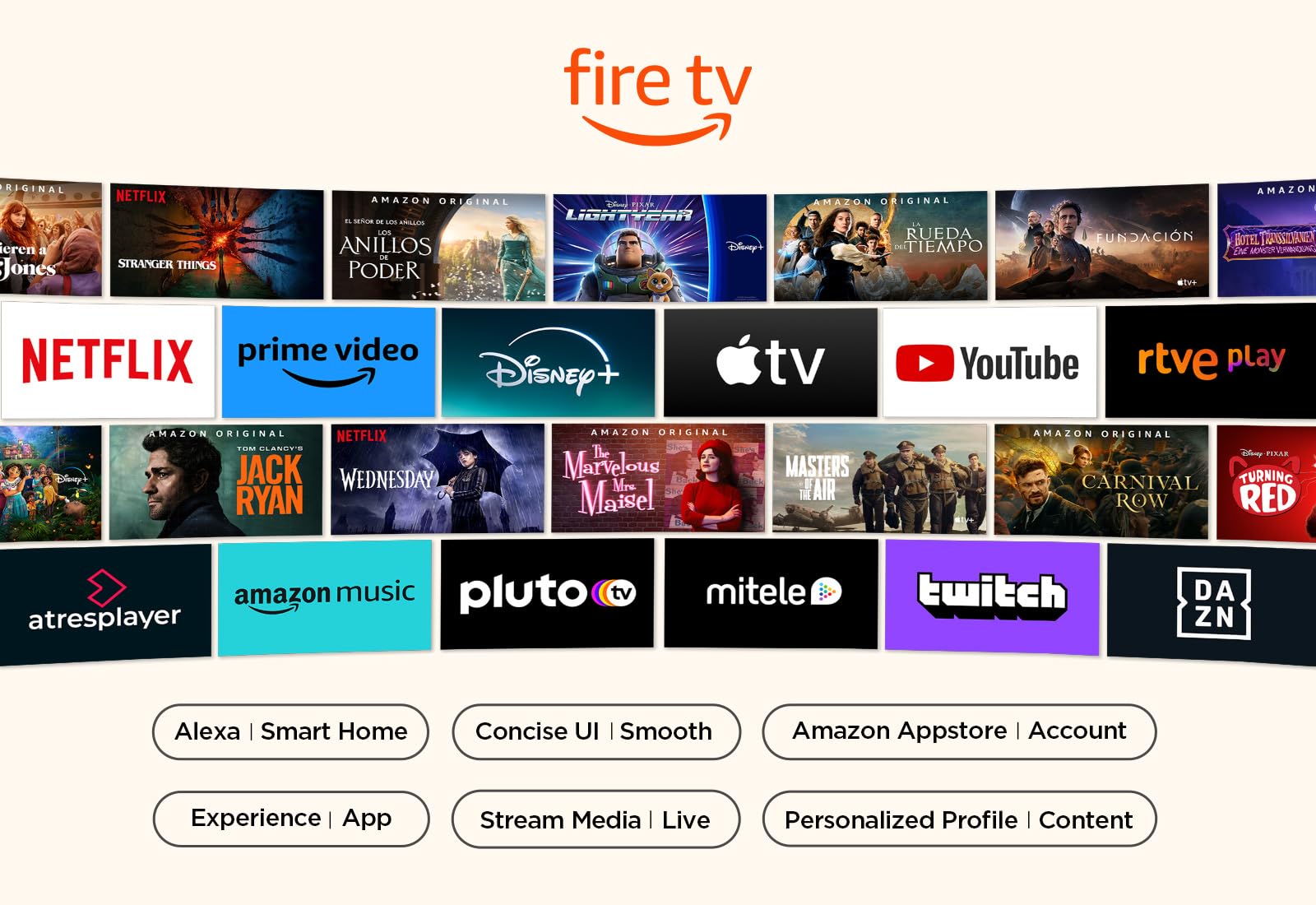 TCL 50PF650, 50" 4K UHD Smart TV, Fire TV (Dolby Vision, Dolby Atmos, DTS, HDR 10, Alexa Integrado, Airplay2, Miracast)