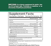 Vista 5 de rTG Omega 3 Norwegian Fish Oil with CoQ10 Dietary Supplement- Heart Health & Antioxidant Support with Vitamins D & E – 2000 mg Sustainably Sourced