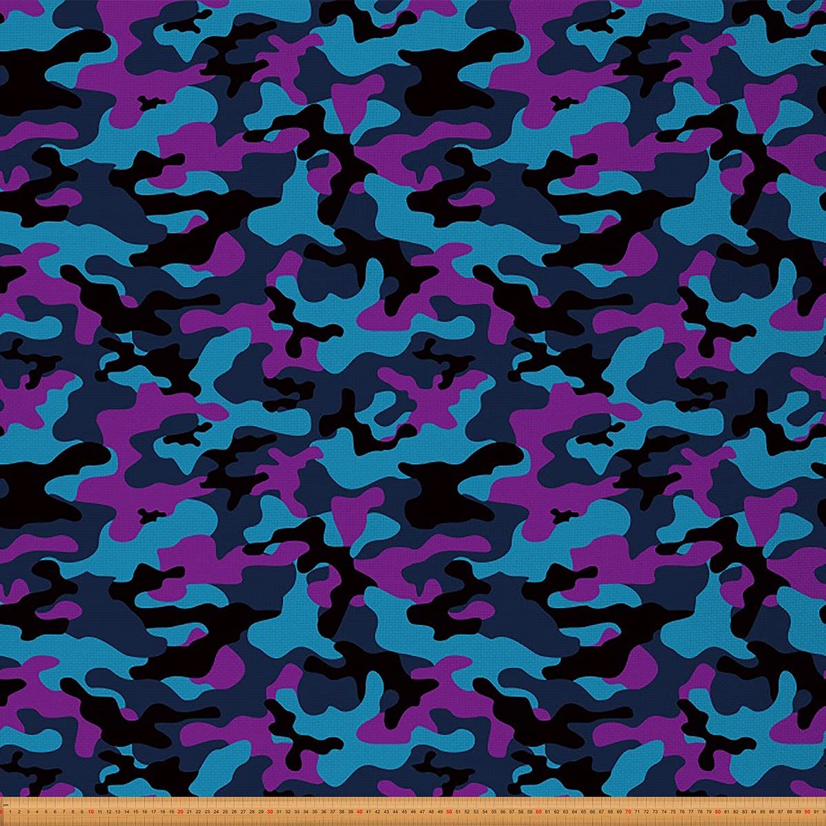 Camouflage Upholstery Fabric for Chairs Purple Blue Camo Fabric by The Yard Abstract Striped Pattern Decorative Fabric for Upholstery and Home DIY Projects 1 Yard,(L92*W150cm) Navy Blue