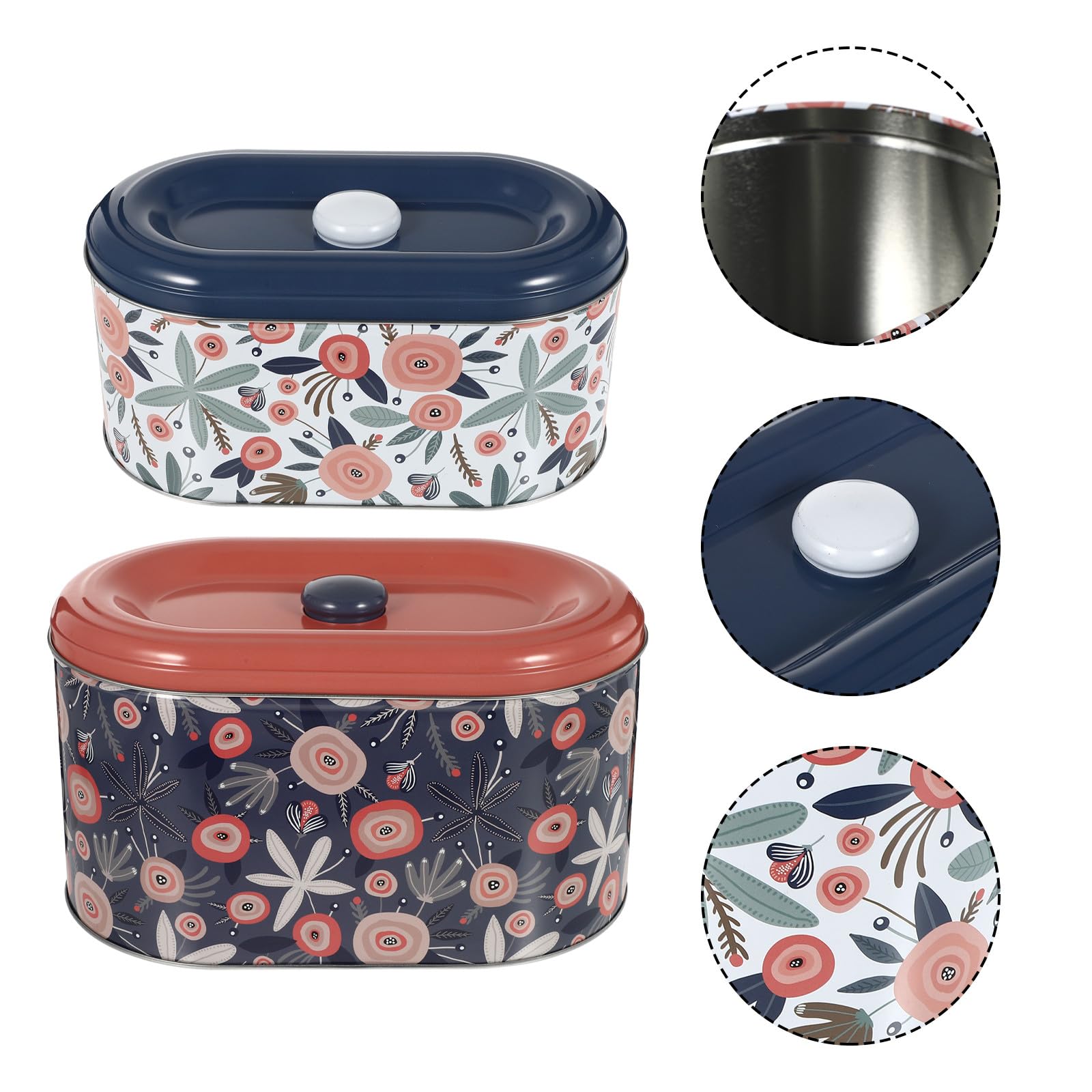 DECHOUS Scatola Portaoggetti in Ferro con Coperchio Scatola Sigillata Stile Europeo Set da 2 Pezzi per Riporre Gioielli e Piccoli Oggetti per Eventi e Regali