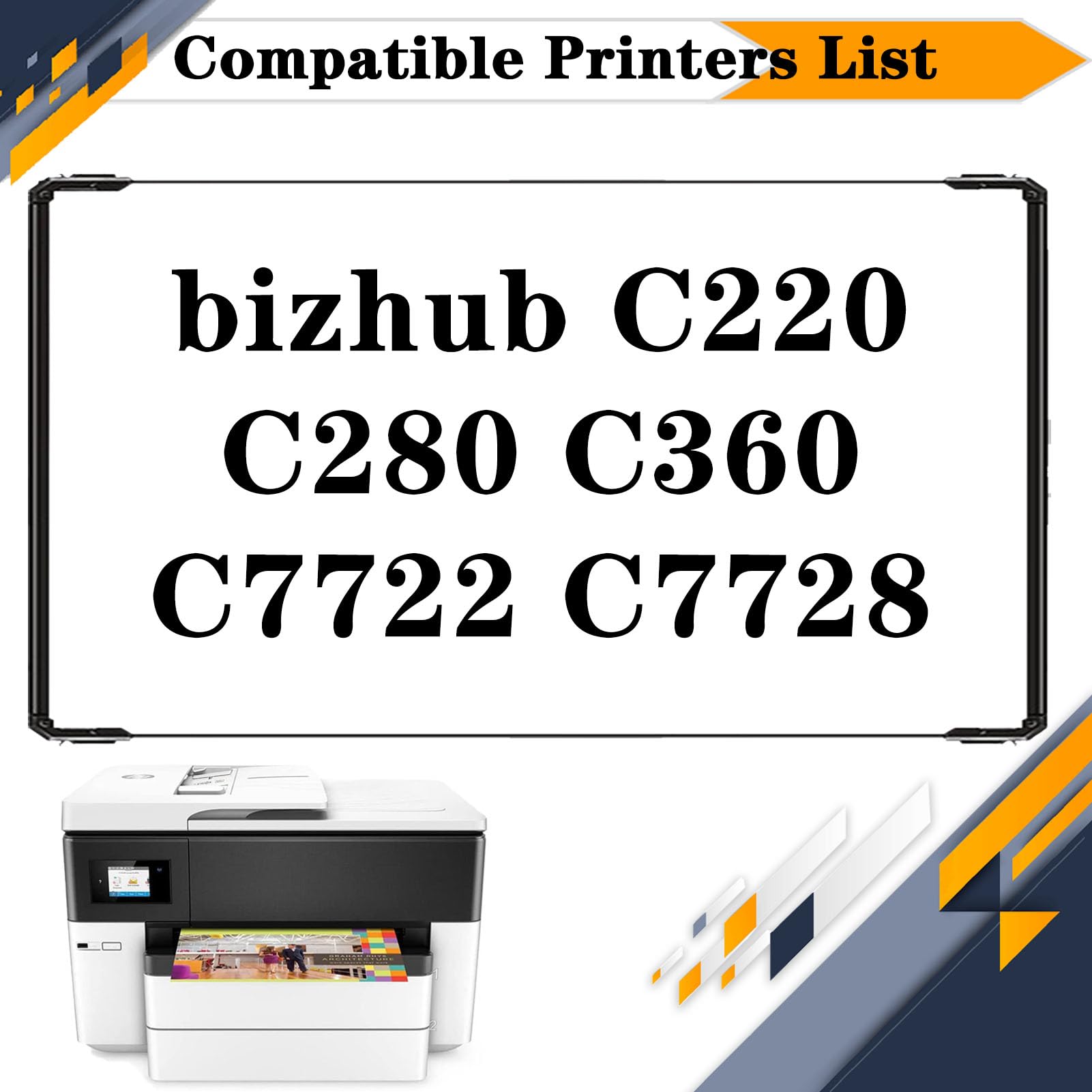 DR-311 Imaging Drum Kit For Konica Minolta Bizhub C220 C280 C360 C7722 C7728 - 4-Pack With Chip