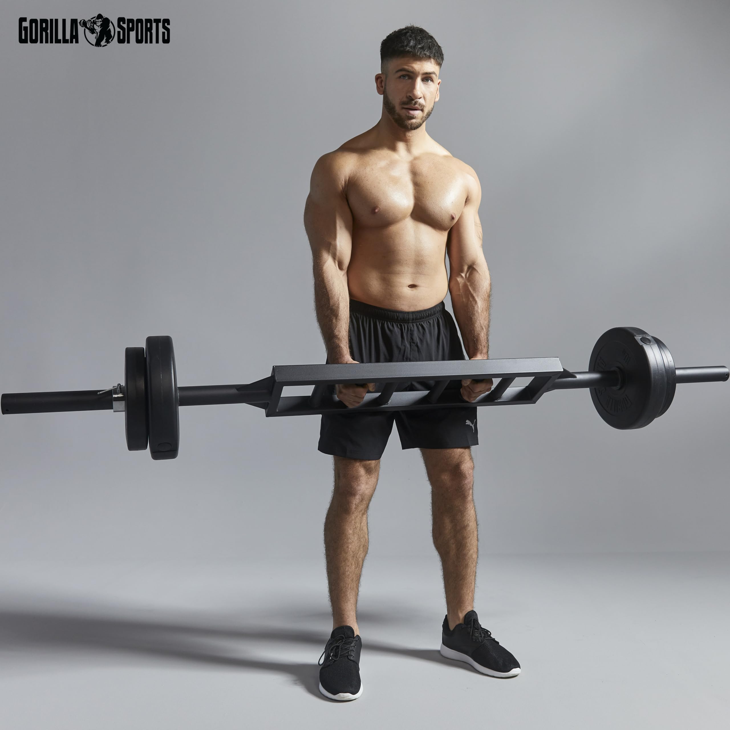 GORILLA SPORTS® Disque Musculation - Simple 1,25-15kg / Jeu 27,5-30 kg, Réglable, Ciment, Plastique, Ø 31 mm, Noir - Set de Poids, Matériel de Musculation, Sport Maison, Fitness, Salle de Sport