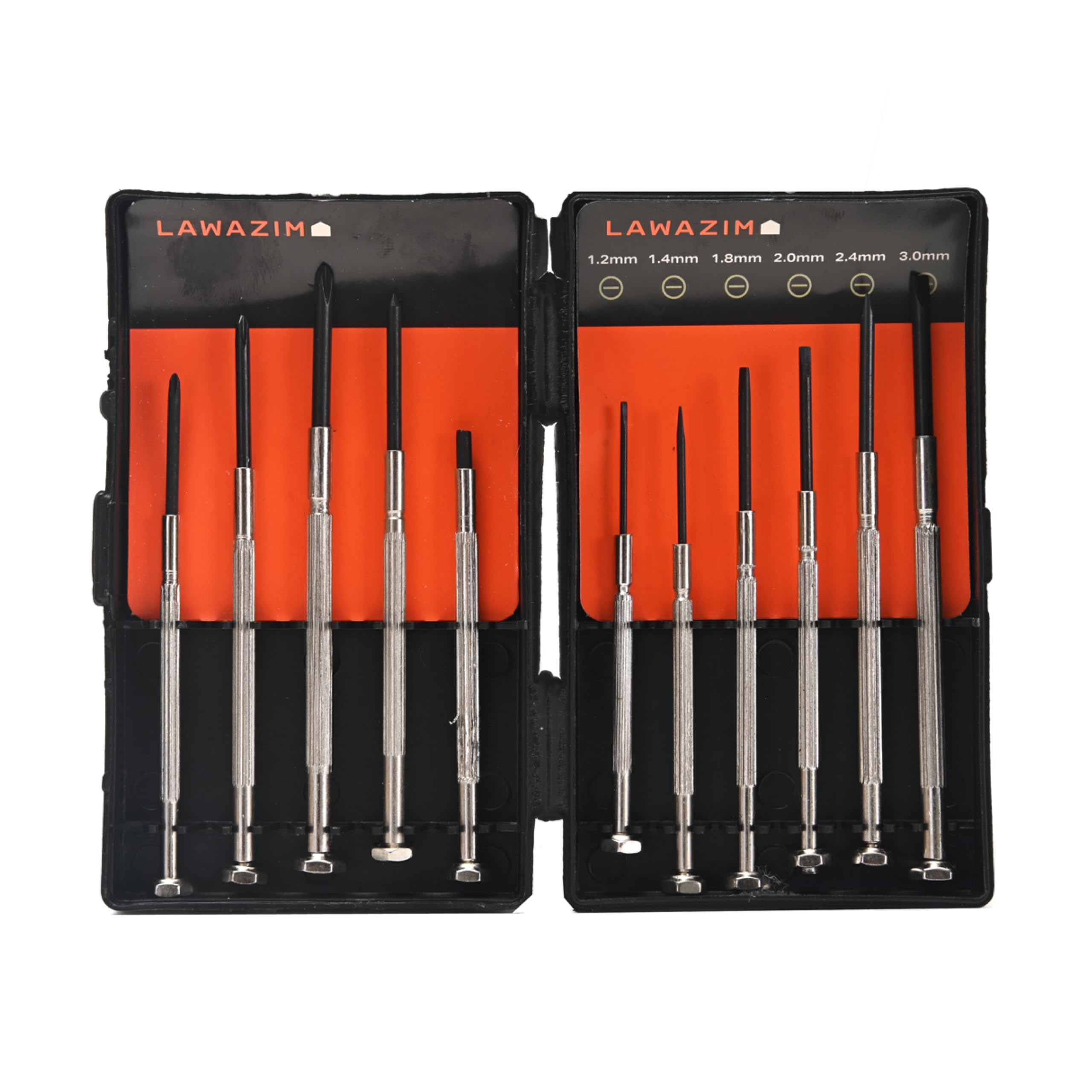 Lawazim Precision Screwdriver Set -11 Piece- Mini Micro Tool Kit with High Carbon Steel Tips, Phillips Flathead Reed Prince -for Electronics Repair Home Improvement DIY Maintenance Technician Hobbyist