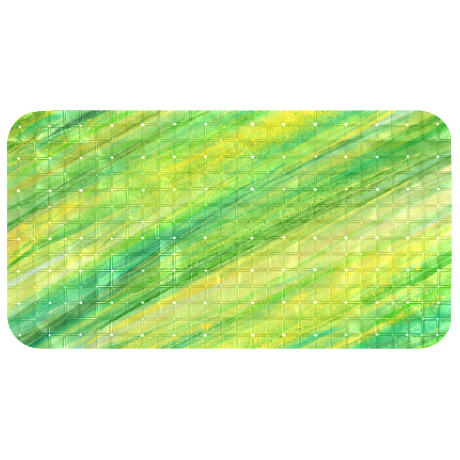 Alfombrilla de baño para niños ideal para el aseo seguro del bebé, diseño abstracto verde