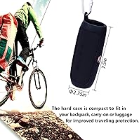 Vista 4 de LTGEM - Funda de silicona compatible con JBL FLIP 5 Altavoz Bluetooth portátil impermeable, carcasa rígida, bolsa de almacenamiento de transporte