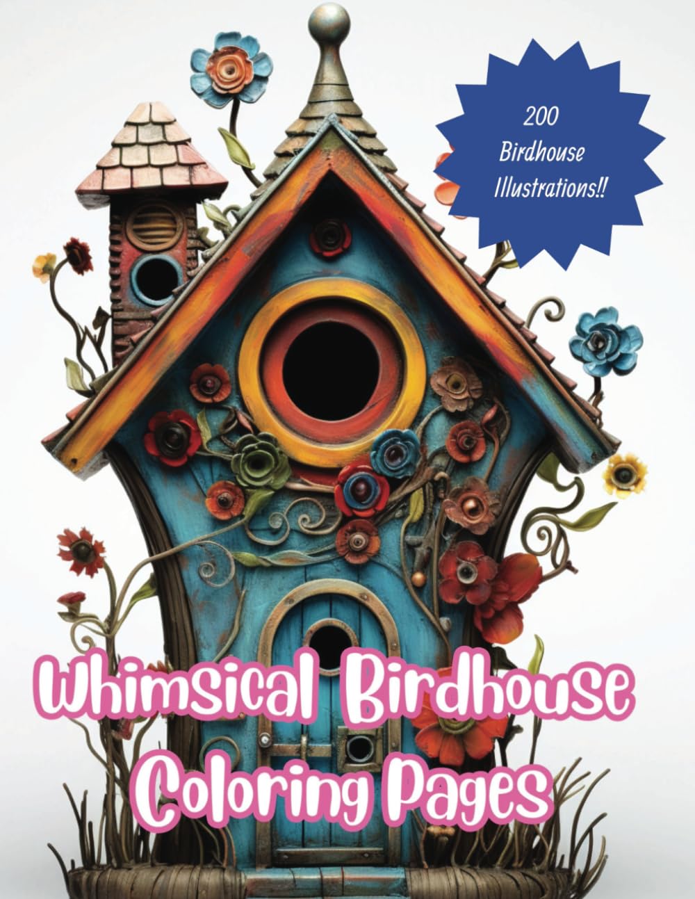 Whimsical Birdhouse Coloring Pages
