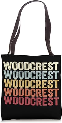 Woodcrest California Woodcrest CA Retro Vintage Text Tote Bag