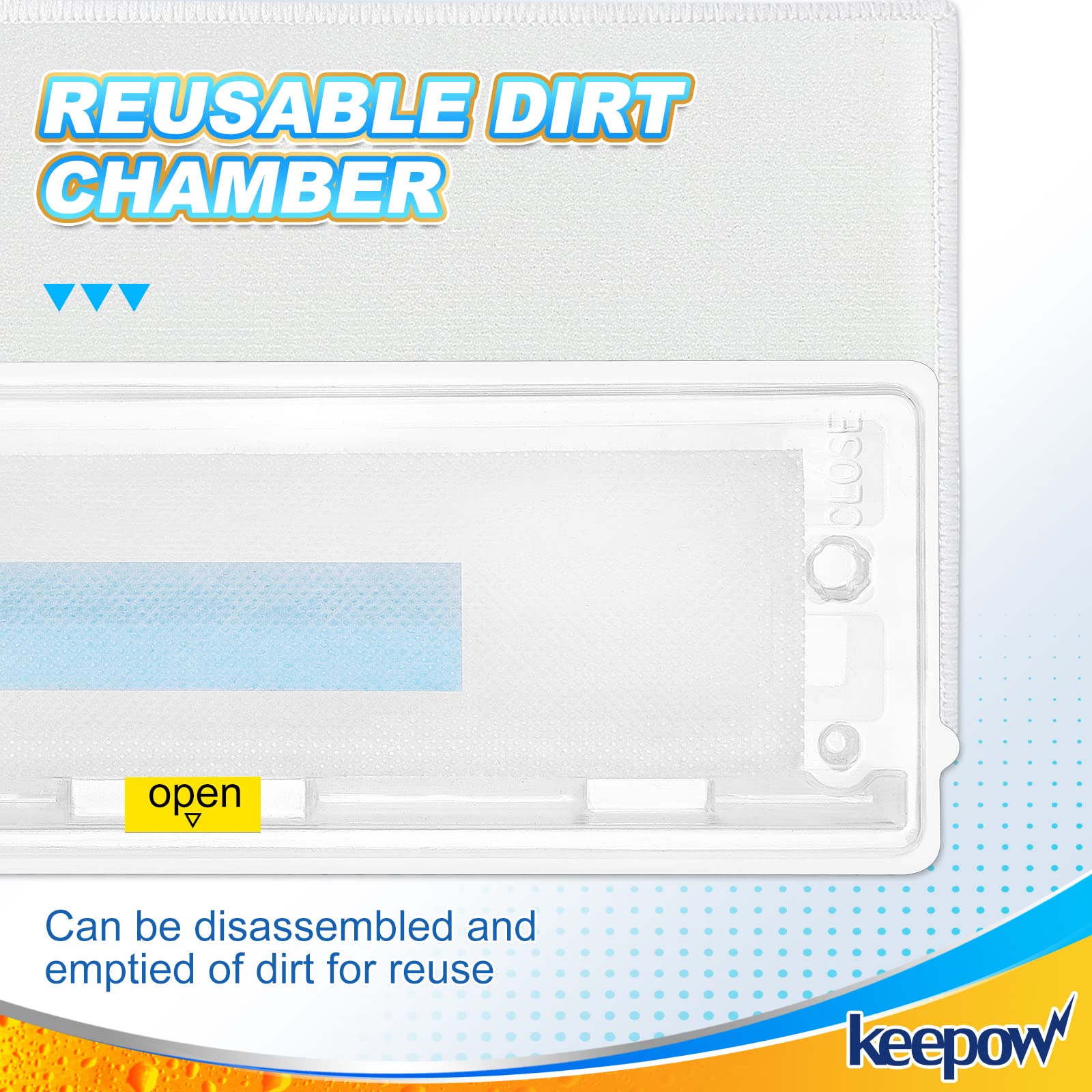 KEEPOW Reusable Mop Replacement Pads Refills Compatible with Shark Vacmop VM252 VM200 VC205 VM250, Reusable Wet and Dry mop Pads for Hardwood Floor Cleaning, Green, 6 Pack